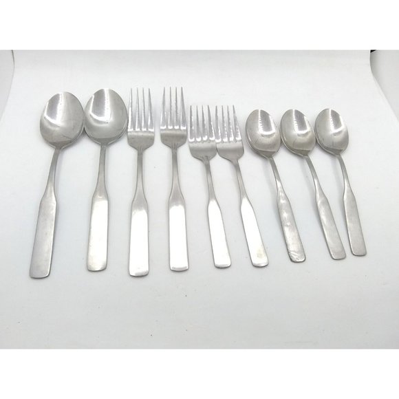 Set of 9 Imperial International Kingstowne Stainless Steel Flatware Korea - Picture 2 of 12